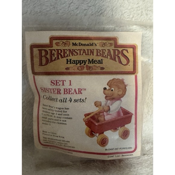 Berenstain Bears "Complete Set" NIP McDonald's 1987 Vintage - Picture 2 of 9